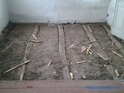 Fából készült padló a földön saját kezűleg: a telepítési folyamat