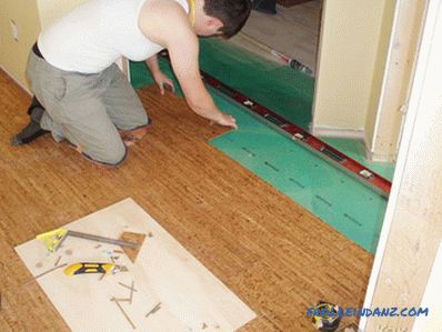 Hogyan állítsunk parafa padlót - parafa padló elrendezése