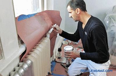Hogyan kell festeni a fűtőelemet - festeni az akkumulátort